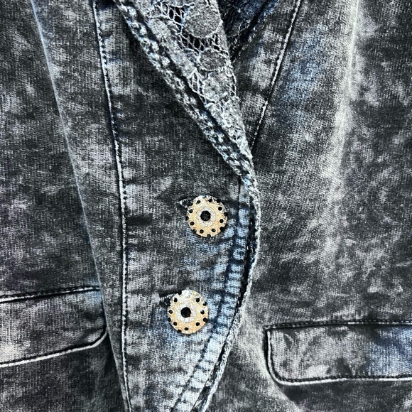 ARATTA Silent Journey Vintage Style Black French terry embellished Jacket NWT - Picture 8 of 16